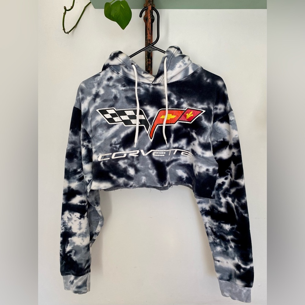 Corvette Cropped Sweatshirt Hoodie